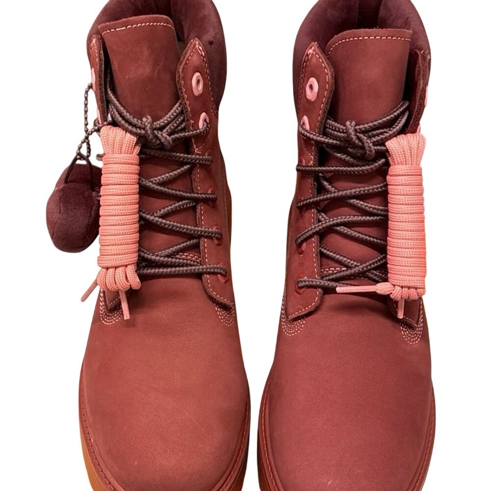 Timberland Stone Street Women’s Boots - Dark Red Nubuck‎ - Size: 8.5 - Picture 4 of 5